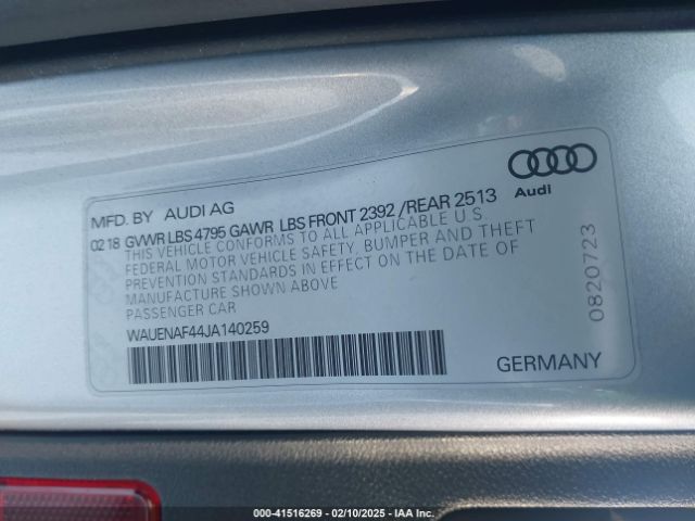WAUENAF44JA140259 Audi A4