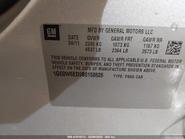 2011 CADILLAC STS 1G6DW6ED9B0158826 Photo 8
