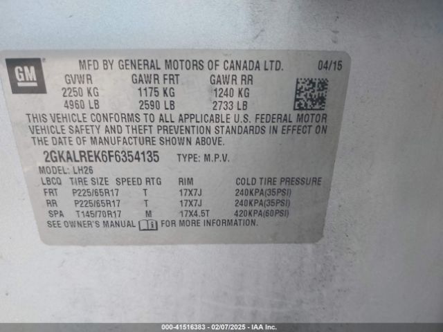 2GKALREK6F6354135 GMC Terrain Sle-2