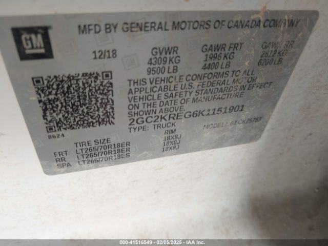2GC2KREG6K1151901 Chevrolet Silverado 2500hd Wt