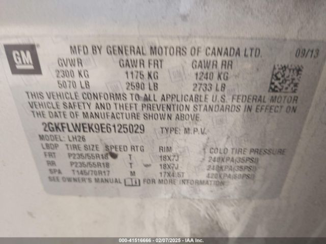 2GKFLWEK9E6125029 GMC Terrain Sle-2