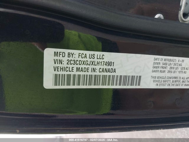 2C3CDXGJXLH174901 Dodge Charger Scat Pack Rwd