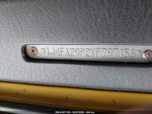 Продаж на аукціоні авто 2000 Jeep Wrangler Se, vin: 1J4FA29P2YP797156, номер лоту: 41517183