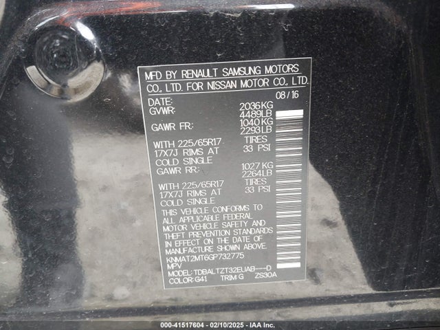 Nissan ROGUE SV 2016 KNMAT2MT6GP732775 Image 9