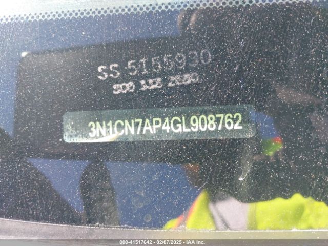3N1CN7AP4GL908762 Nissan Versa 1.6 Sv