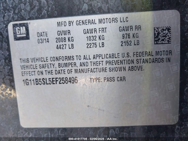 Chevrolet lkw 2014 1G11B5SL5EF258496 Image 9