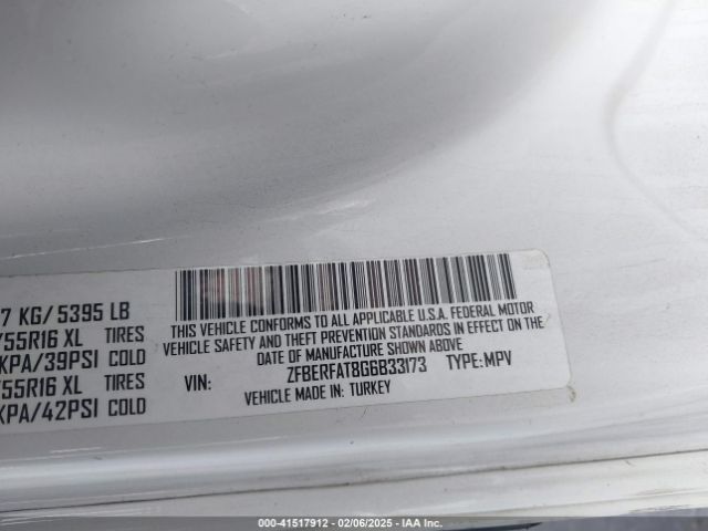 ZFBERFAT8G6B33173 RAM Promaster City Tradesman