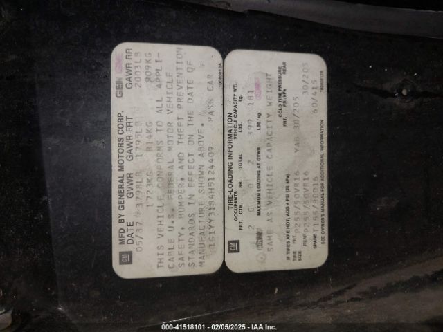 1987 CHEVROLET CORVETTE 1G1YY3184H5124409 Photo 8