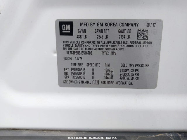 Chevrolet Trax Lt 2018 KL7CJPSB8JB516708 Image 9