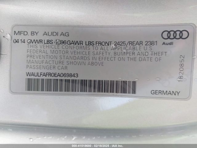 WAULFAFR0EA069843 Audi A5 2.0t Premium