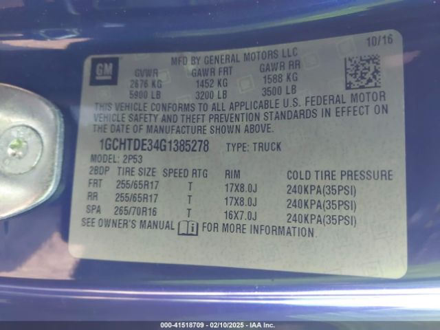 1GCHTDE34G1385278 Chevrolet Colorado Z71