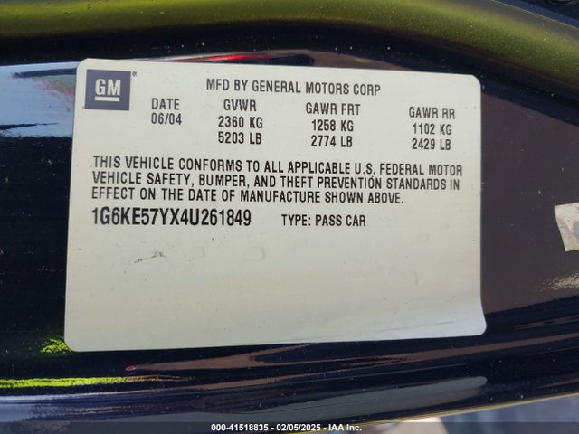 2004 CADILLAC DEVILLE 1G6KE57YX4U261849 Photo 8