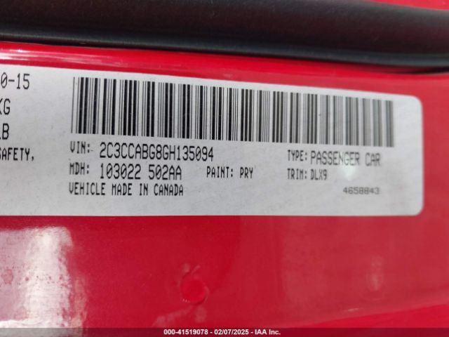 2016 CHRYSLER 300 2C3CCABG8GH135094 Photo 8