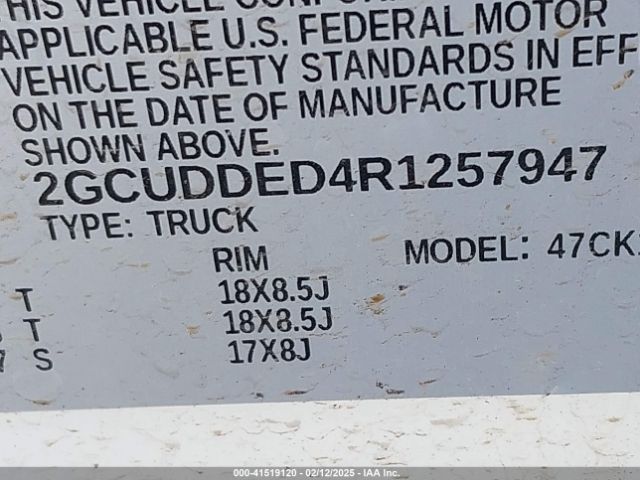 2GCUDDED4R1257947 Chevrolet Silverado 1500 4wd  Short Bed Lt