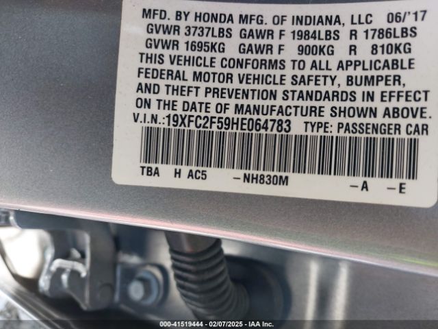 19XFC2F59HE064783 Honda Civic Lx