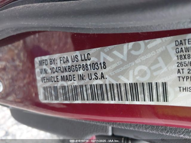 1C4RJKBG6P8810318 Jeep Grand Cherokee L Limited 4x4