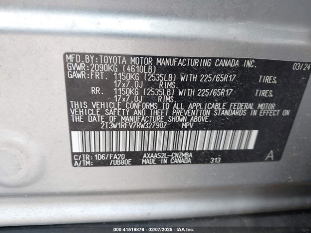 Toyota Rav4 Xle 2024 2T3W1RFV7RW327907 Image 9