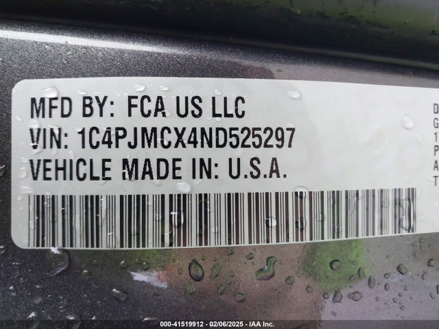 1C4PJMCX4ND525297 Jeep Cherokee X 4x4