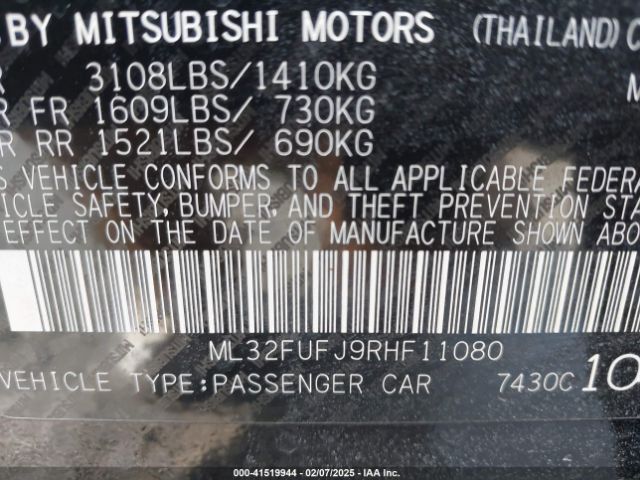 2024 MITSUBISHI MIRAGE G4 ML32FUFJ9RHF11080 Photo 8