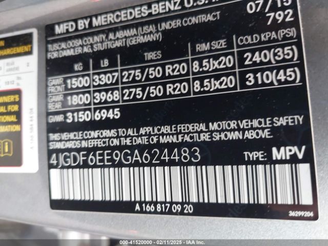 2016 MERCEDES-BENZ GL 450 4JGDF6EE9GA624483 Photo 8