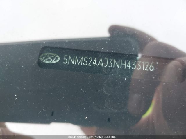 5NMS24AJ3NH433126 Hyundai Santa Fe Sel