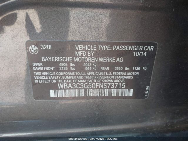 WBA3C3G50FNS73715 BMW 320i Xdrive