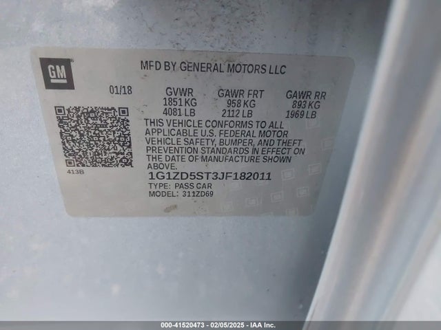 Chevrolet MALIBU LT 2018 1G1ZD5ST3JF182011 Image 9