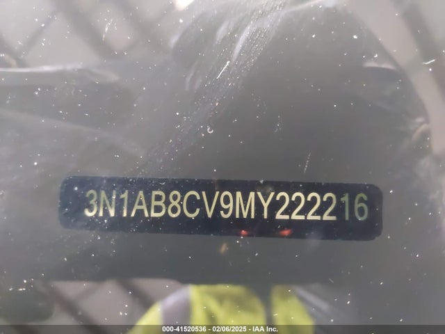 3N1AB8CV9MY222216 Nissan Sentra Sv Xtronic Cvt