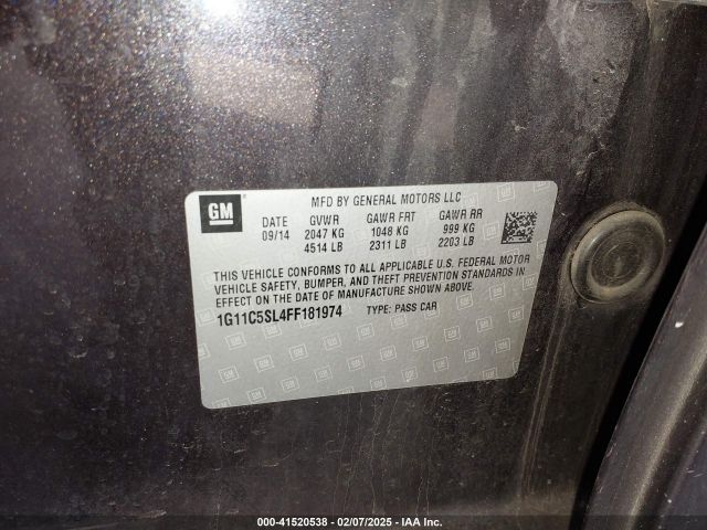 1G11C5SL4FF181974 Chevrolet MALIBU 1LT