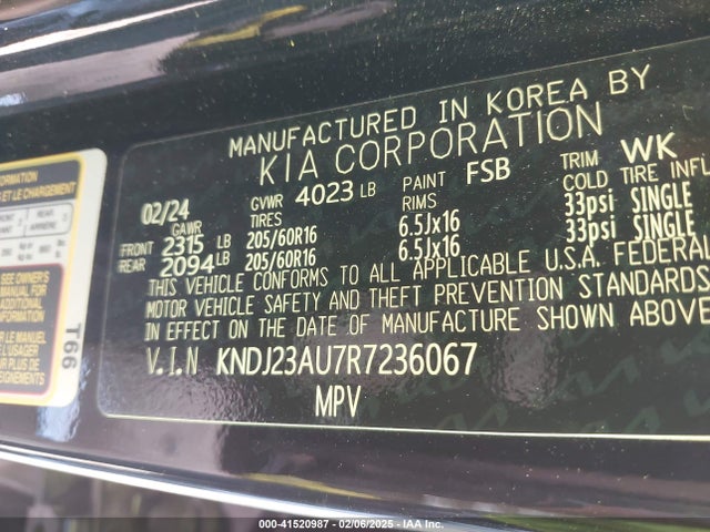 KNDJ23AU7R7236067 KIA SOUL LX