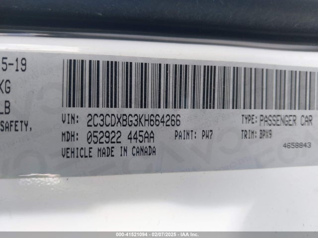 Dodge Charger Sxt Rwd 2019 2C3CDXBG3KH664266 Image 9