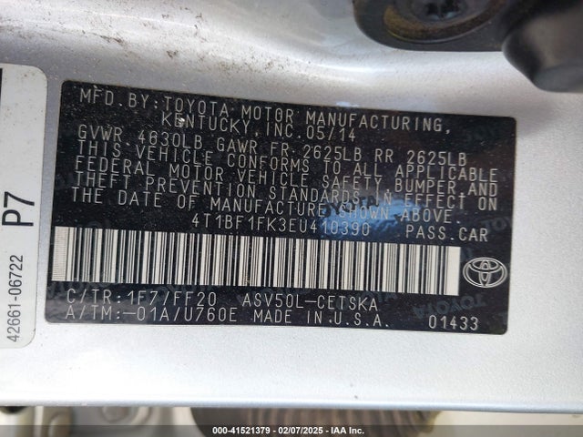 Toyota CAMRY SE 2014 4T1BF1FK3EU410390 Image 8