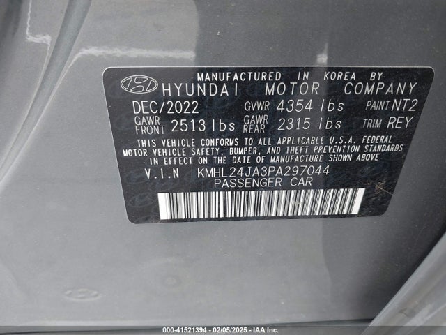 KMHL24JA3PA297044 Hyundai SONATA SE