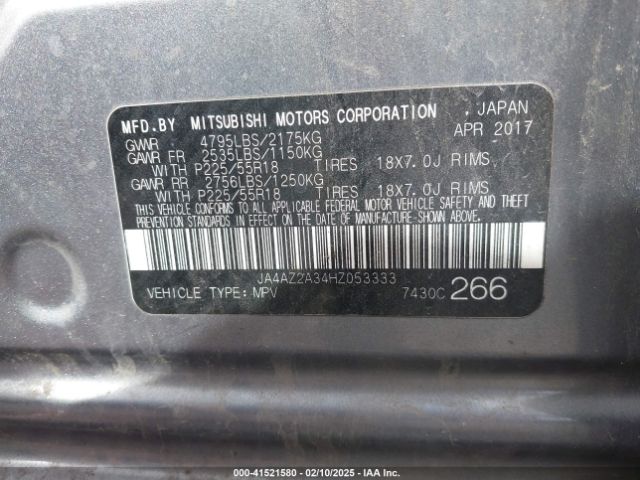 JA4AZ2A34HZ053333 Mitsubishi Outlander Es