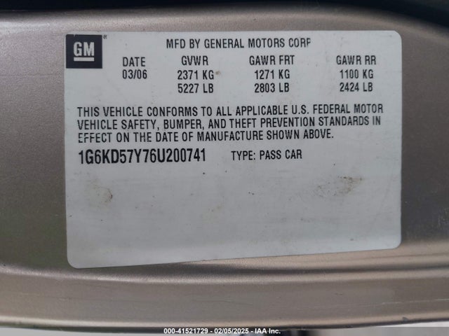 2006 CADILLAC DTS 1G6KD57Y76U200741 Photo 8
