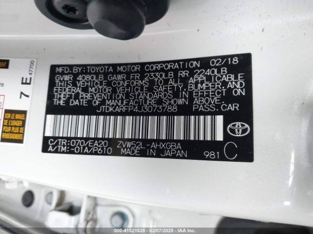 JTDKARFP4J3073788 Toyota Prius Prime Advanced