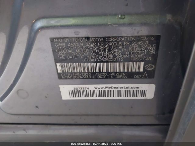 JTHBA1D25G5022112 Lexus IS 200T