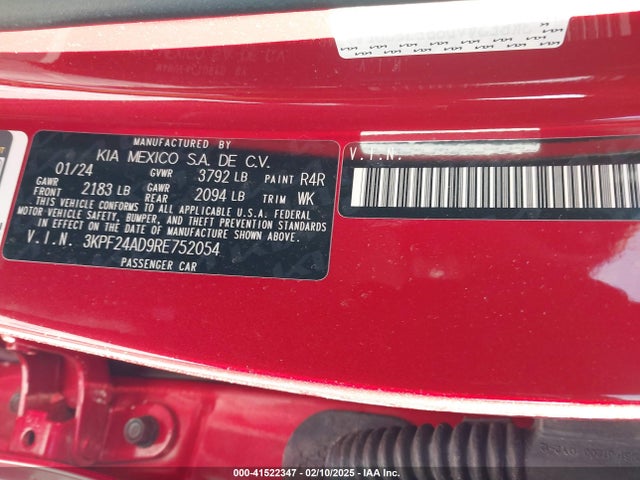 KIA Forte Lxs 2024 3KPF24AD9RE752054 Image 9