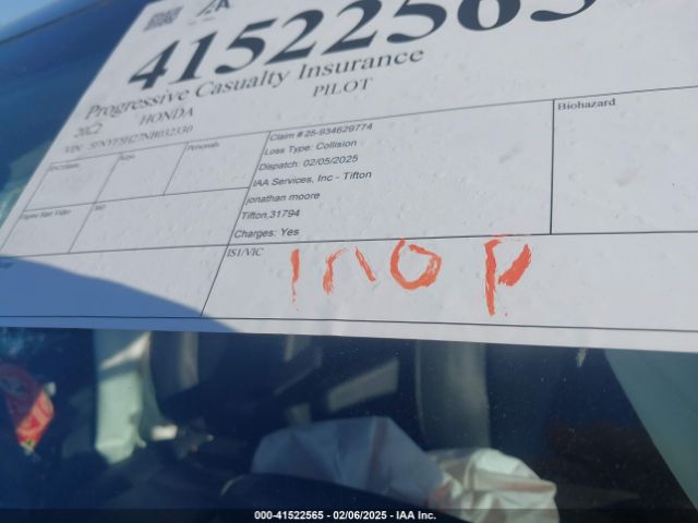 5FNYF5H27NB032330 Honda Pilot 2wd Special Edition