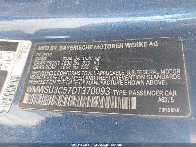 2013 MINI HARDTOP WMWSU3C57DT370093 Photo 8