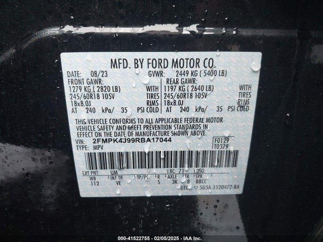 Ford EDGE SEL 2024 2FMPK4J99RBA17044 Image 9