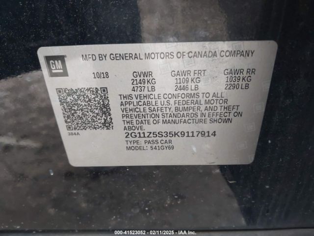 2G11Z5S35K9117914 Chevrolet IMPALA LT