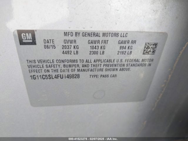 1G11C5SL4FU149828 Chevrolet MALIBU 1LT