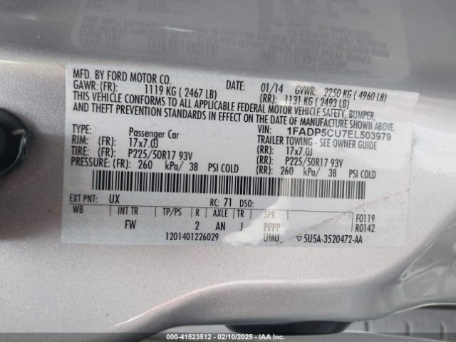 1FADP5CU7EL503979 Ford C-max Energi Sel