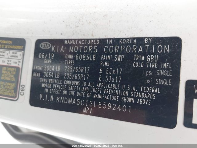 KNDMA5C13L6592401 KIA Sedona L