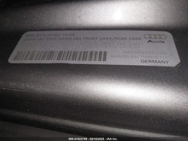 2005 AUDI A8 L WAUML44E75N010117 Photo 8