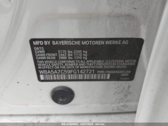 WBA5A7C59FG142721 BMW 528i Xdrive