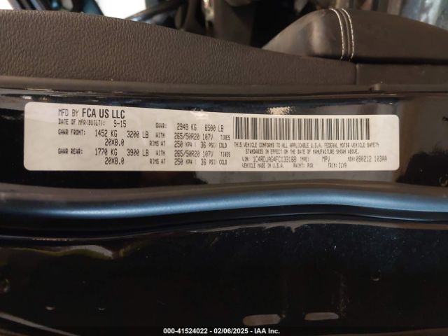 1C4RDJAG4FC133168 Dodge Durango Sxt