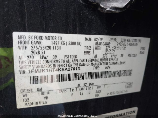 1FMJK1KT8LEA87483 Ford Expedition Limited Max