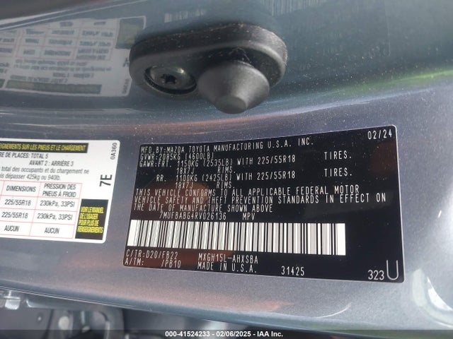 7MUFBABG4RV026136 Toyota Corolla Cross Hybrid Nightshade Edition